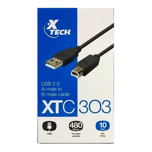 CABLE USB PRINT X 3 MTS XTS EN CAJA XTS 303